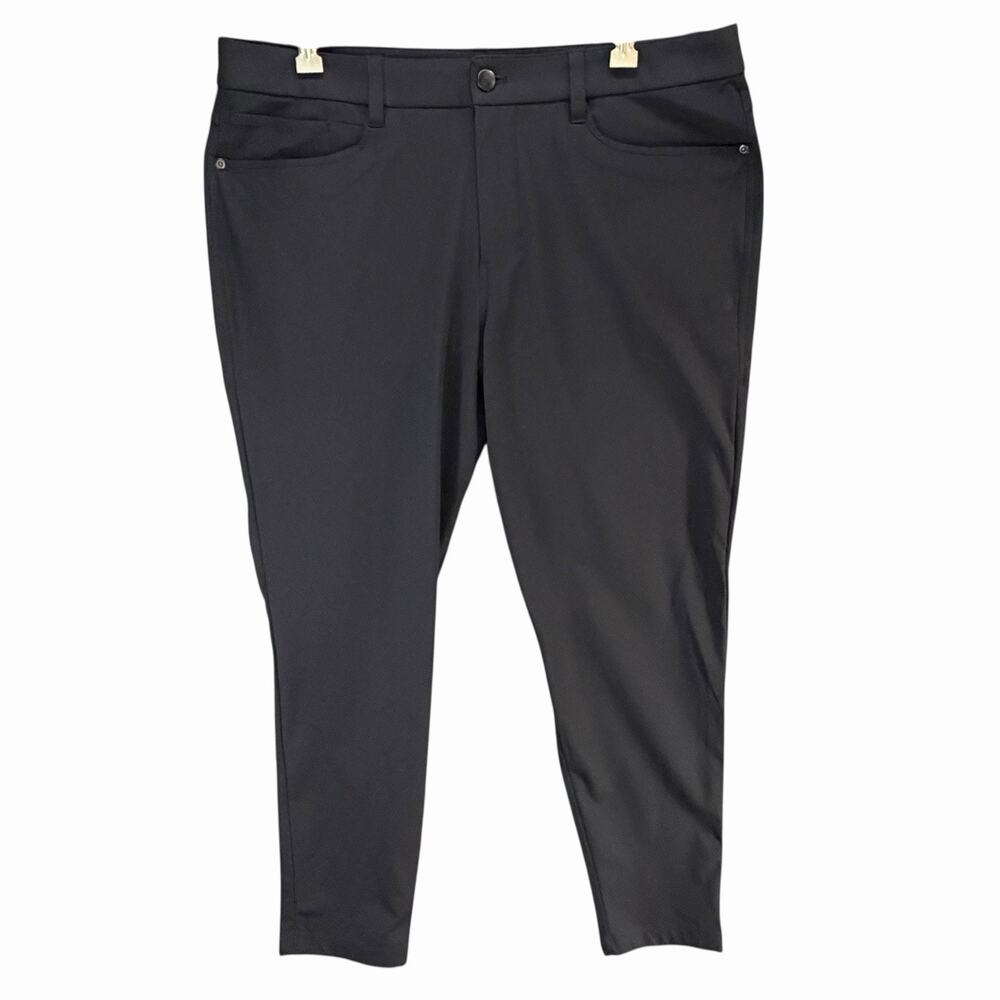 Lululemon Commission Pant Slim Men 34 Black Warpstreme ABC Style Stretch Comfort